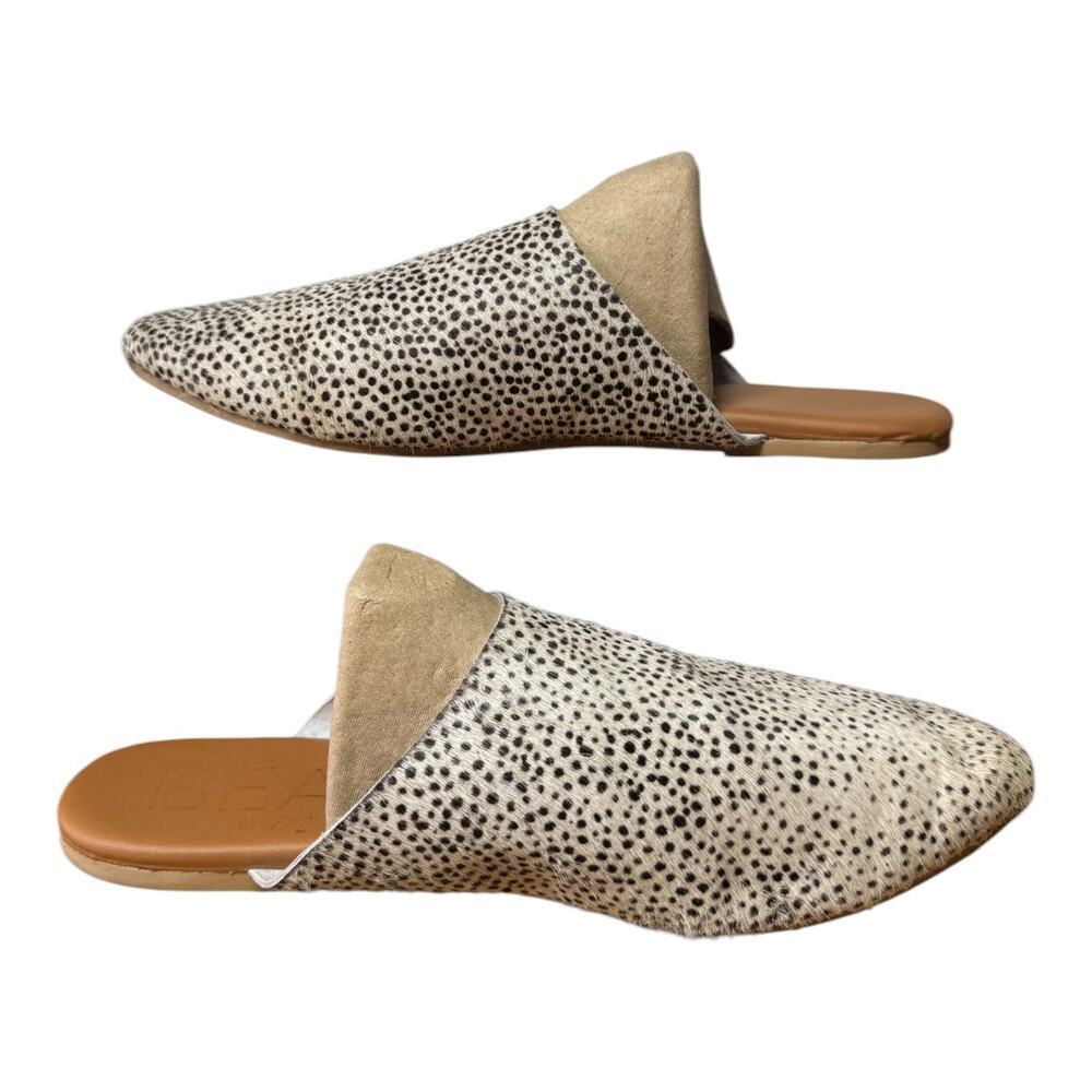 Beach by Matisse Mule Siren Women Size 7M Leather Fur Beach Spring Fall Casual